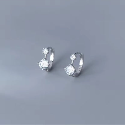 Gold Double CZ Huggies