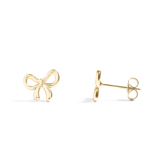 Gold Bow Earrings