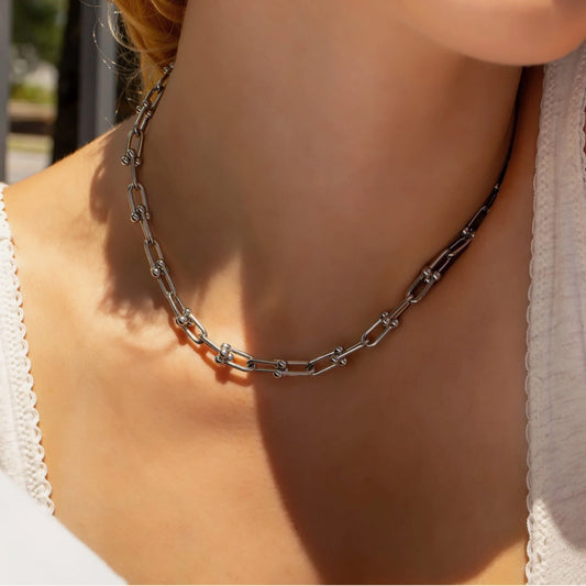 Silver Hardware Necklace