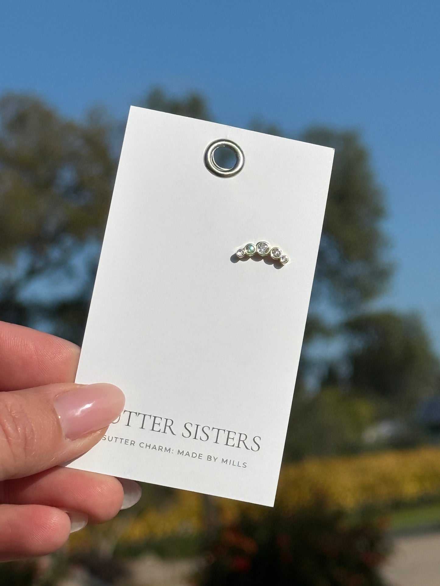 Silver CZ Single Earring