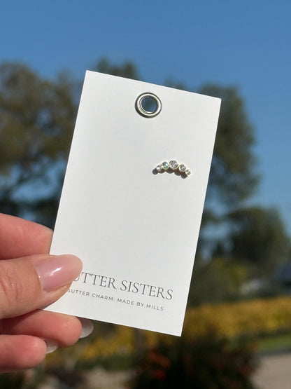 Silver CZ Single Earring