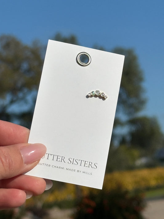 Silver CZ Single Earring