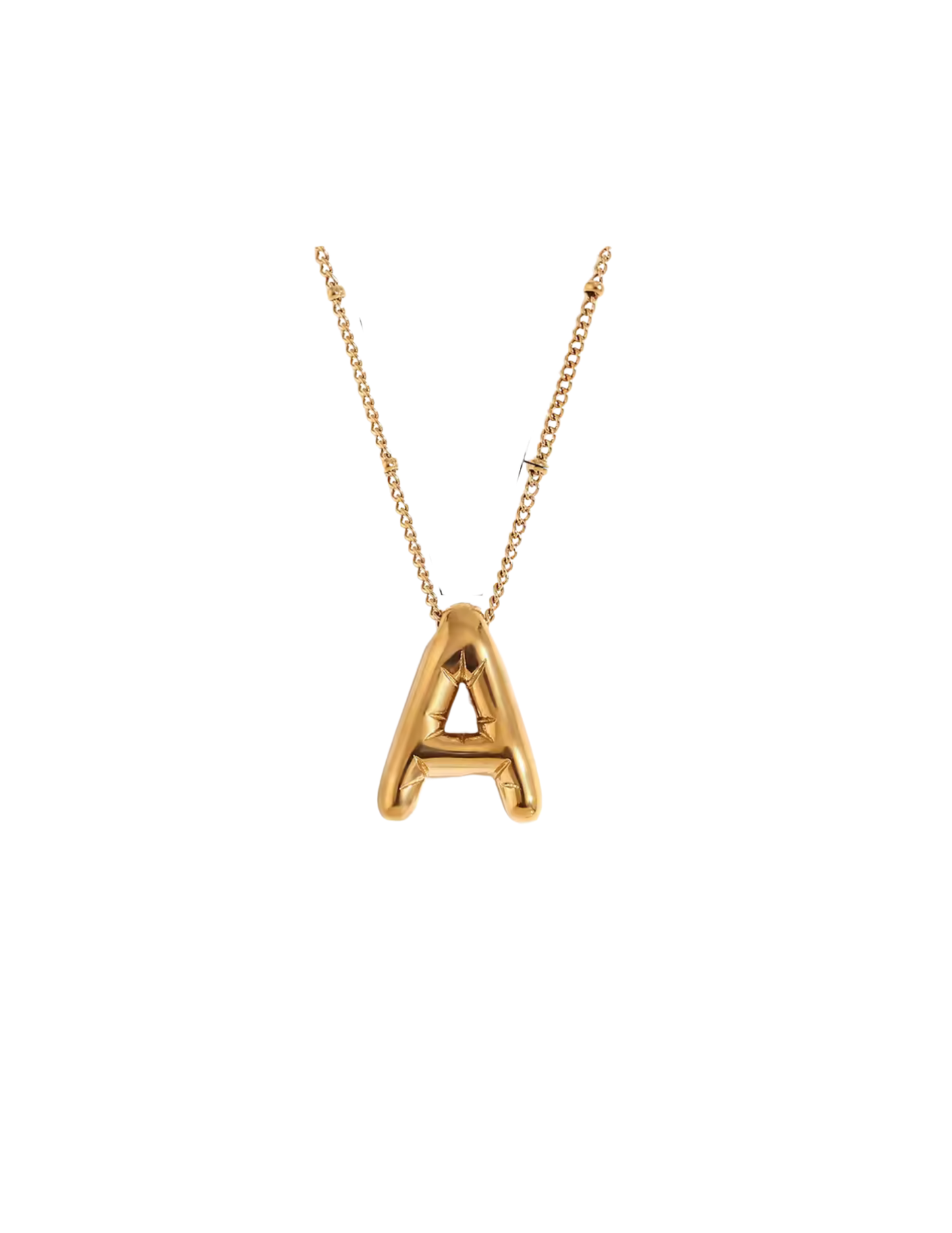 Gold Satellite Initial Necklace