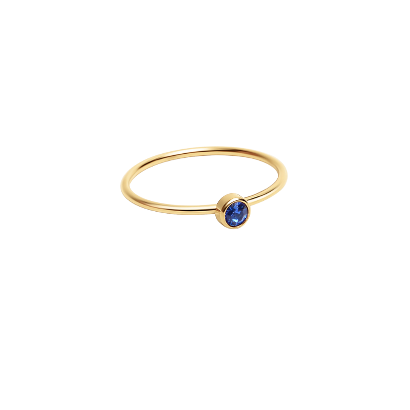 Gold Single Birthstone Stacking Ring