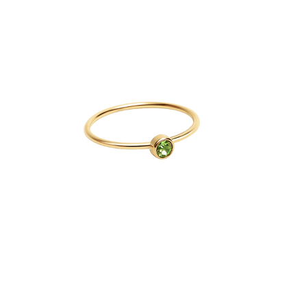 Gold Single Birthstone Stacking Ring