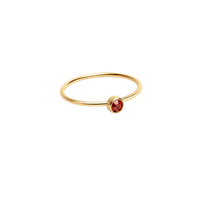 Gold Single Birthstone Stacking Ring