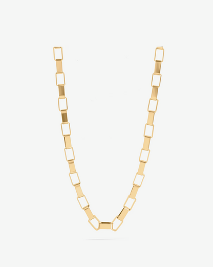 Gold Chunky Paperclip Necklace