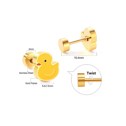 Gold Duck Flat Back Stud