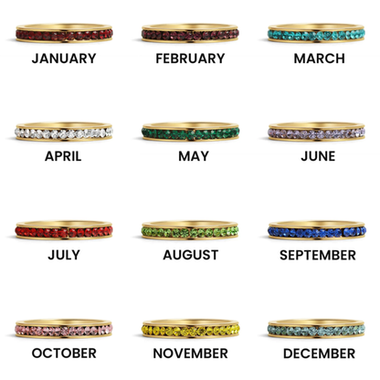 Gold Birthstone Stacking Ring