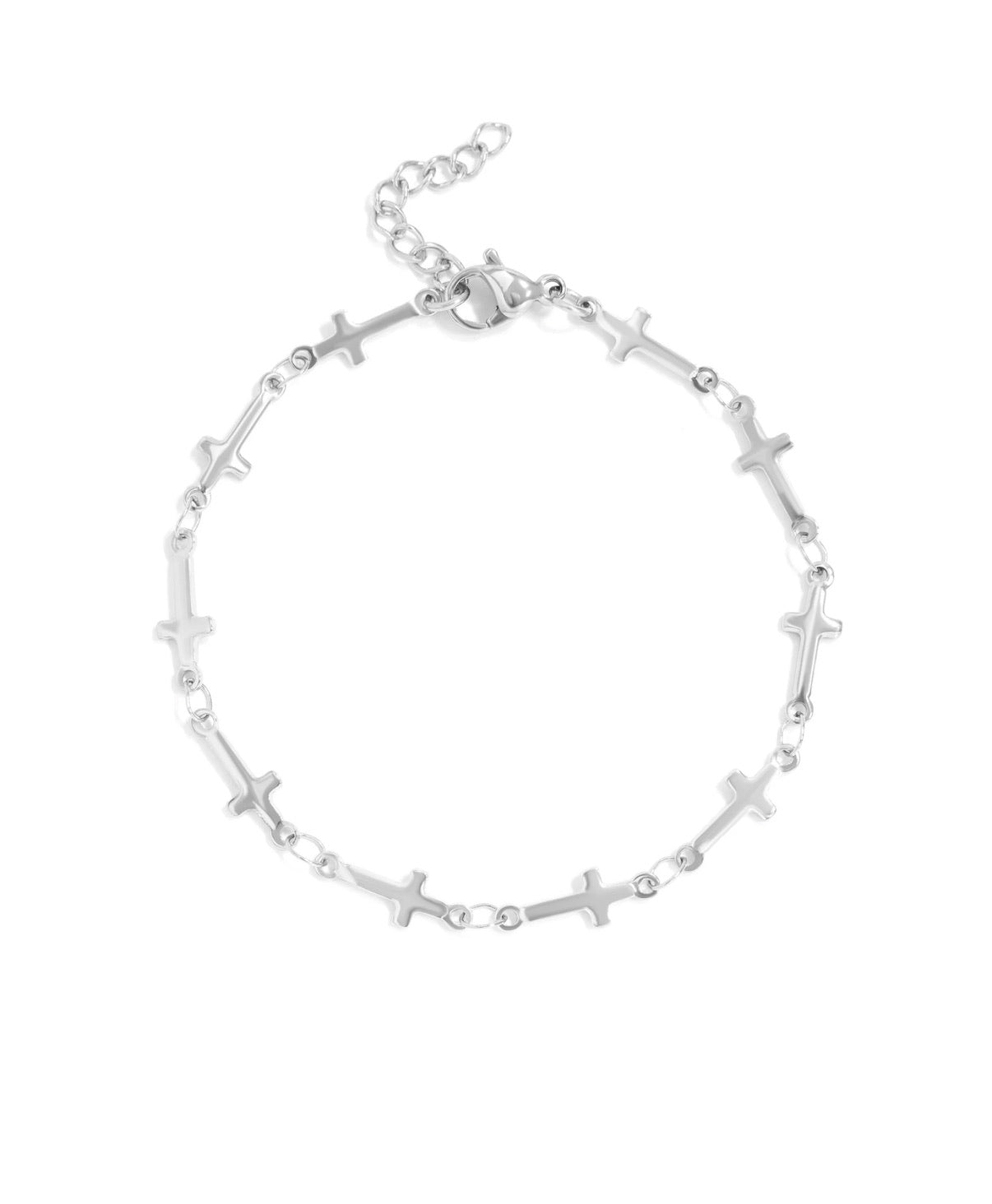 Gold Cross Chain Bracelet