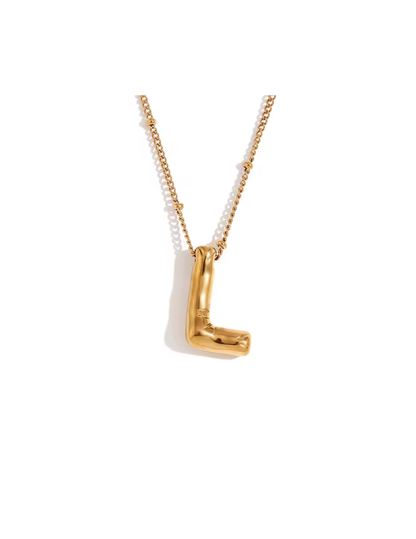 Gold Satellite Initial Necklace