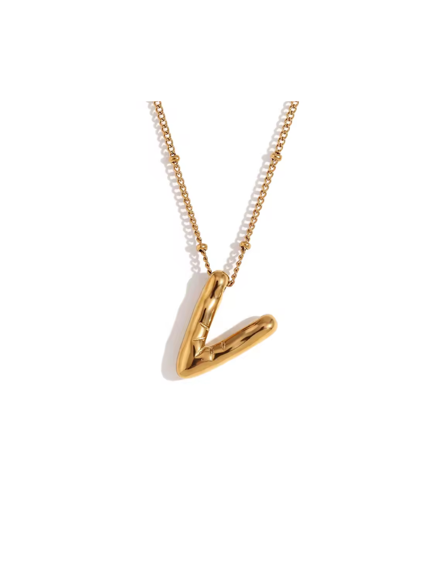 Gold Satellite Initial Necklace