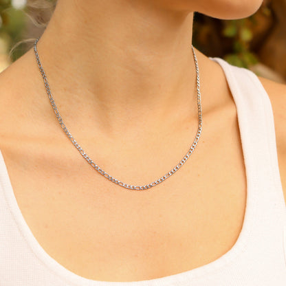Silver Figaro Chain Necklace
