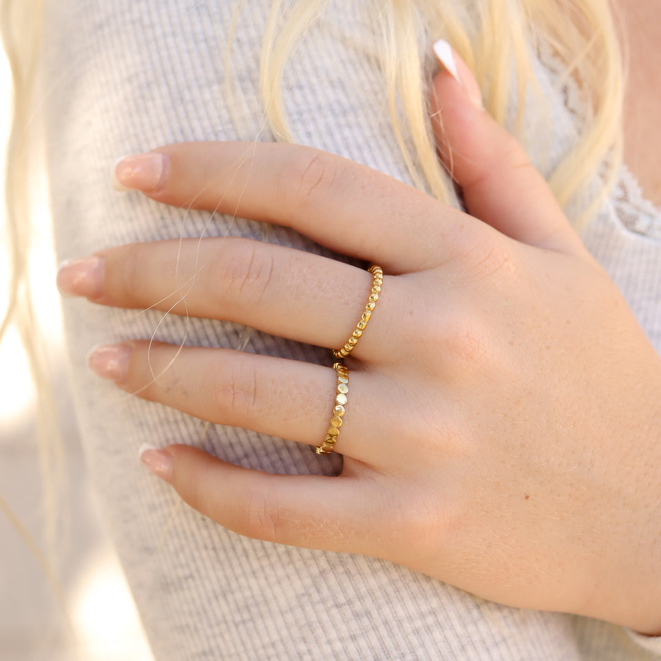 Gold Flat Circle Stacking Ring
