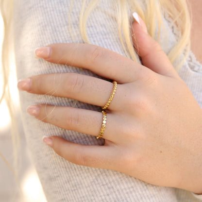 Gold Flat Circle Stacking Ring