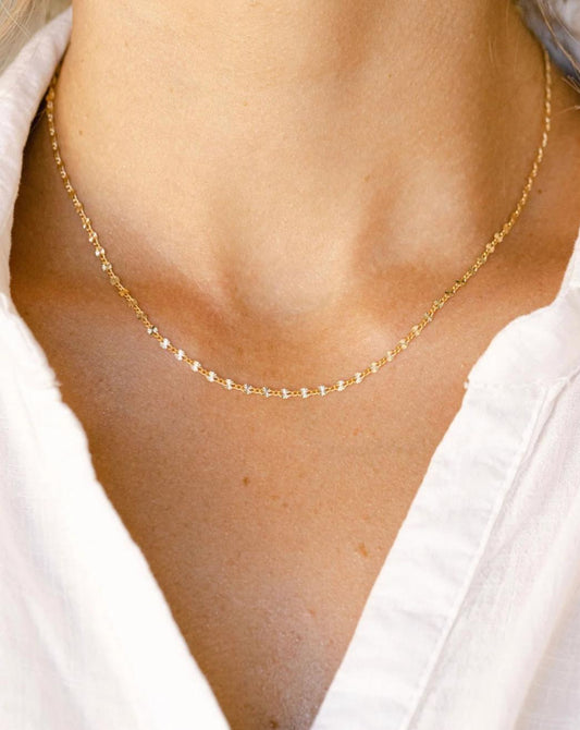 Gold Filled Sunburst Necklace